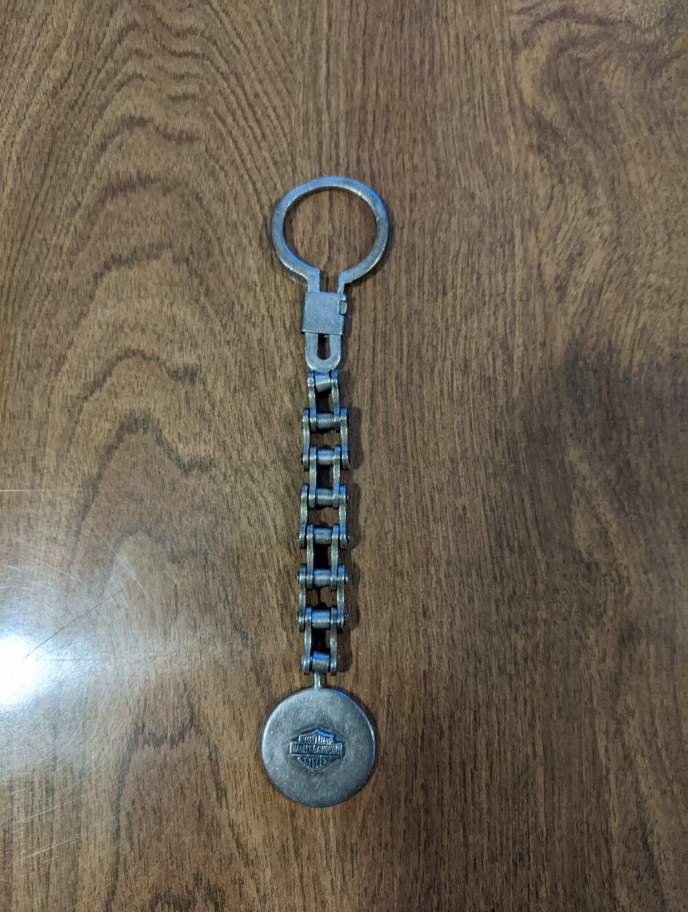 Harley-Davidson SS Mexican Linked Chain Keyring with Round Logo Medallion